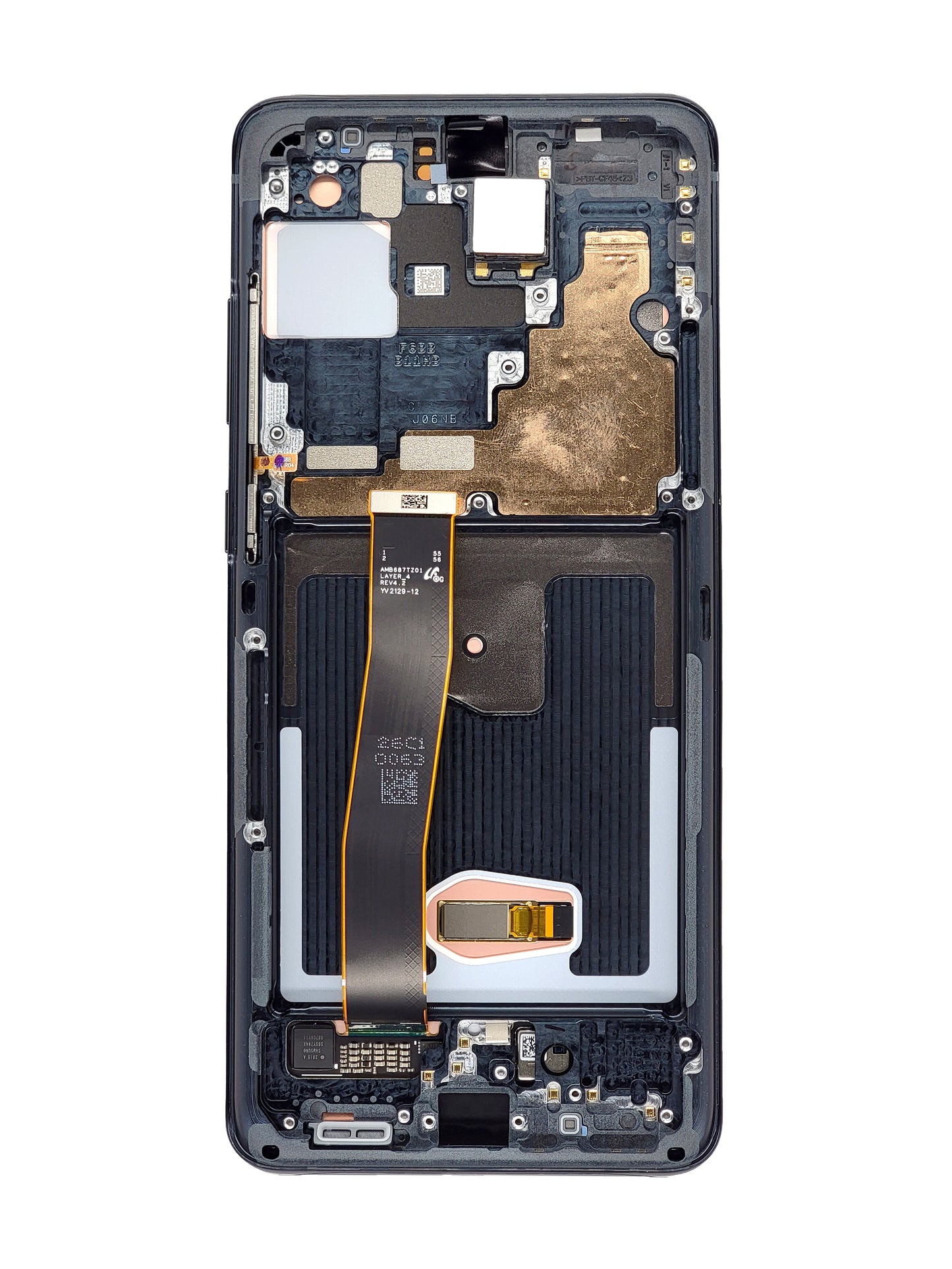 OLED Assembly with Frame for Galaxy S20 Ultra G988 (COSMIC BLACK) (Service Pack)