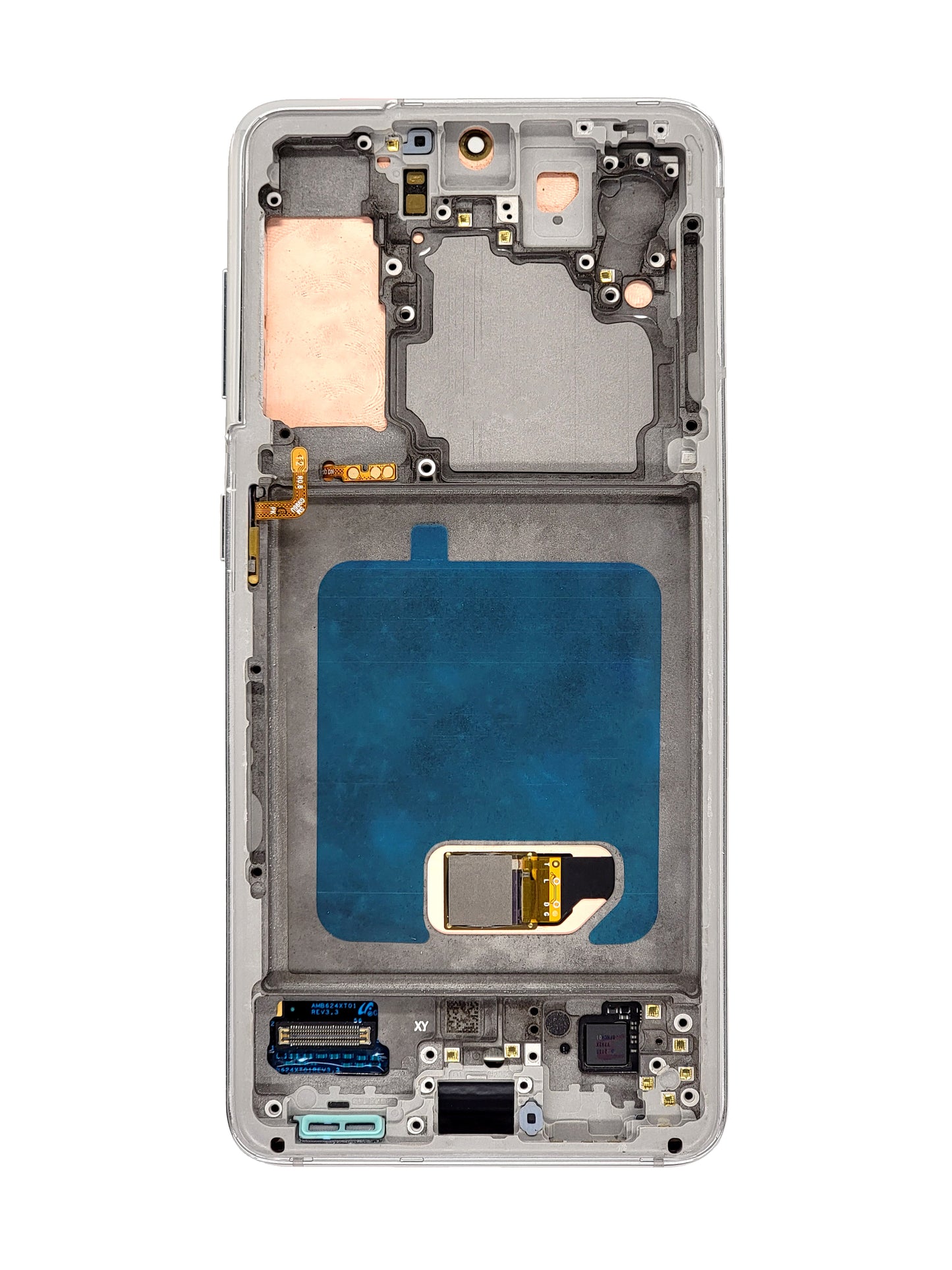 OLED Assembly with Frame for Galaxy S21 (G991) (PHANTOM SILVER) (Premium)