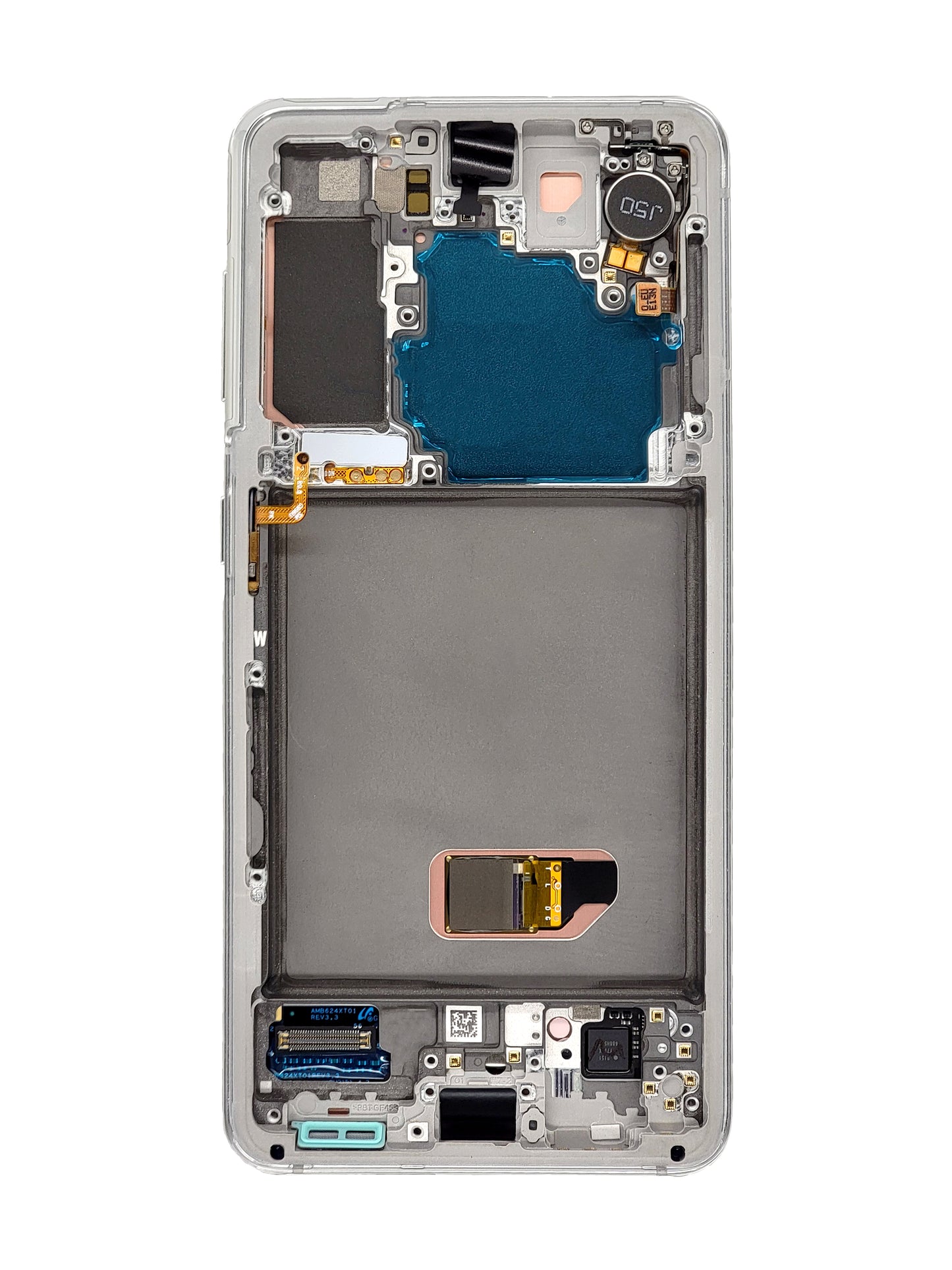 OLED Assembly with Frame for Galaxy S21 G991 (PHANTOM WHITE) (Service Pack)