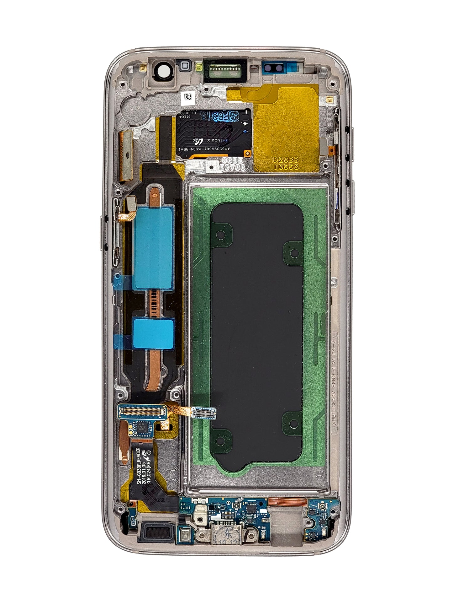 OLED Assembly with Frame for Galaxy S7 (G930) (GOLD PLATINUM) (Premium)