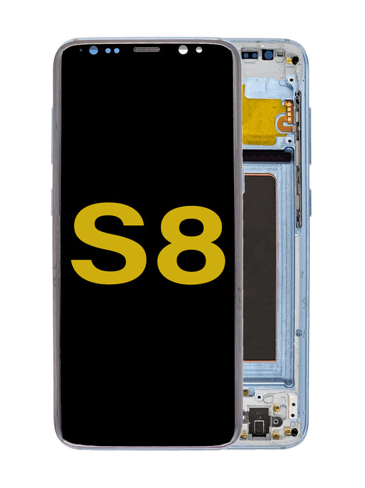 SGS S8 Screen Assembly (With The Frame) (Refurbished) (Coral Blue)