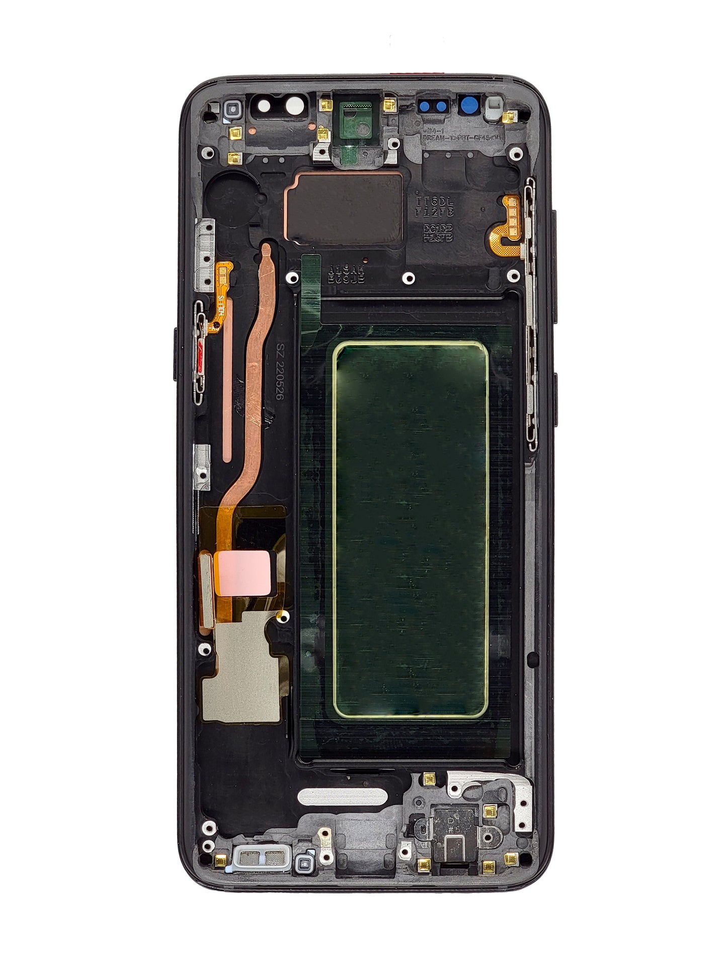 OLED Assembly with Frame for Galaxy S8 (G950) (MIDNIGHT BLACK) (Premium)
