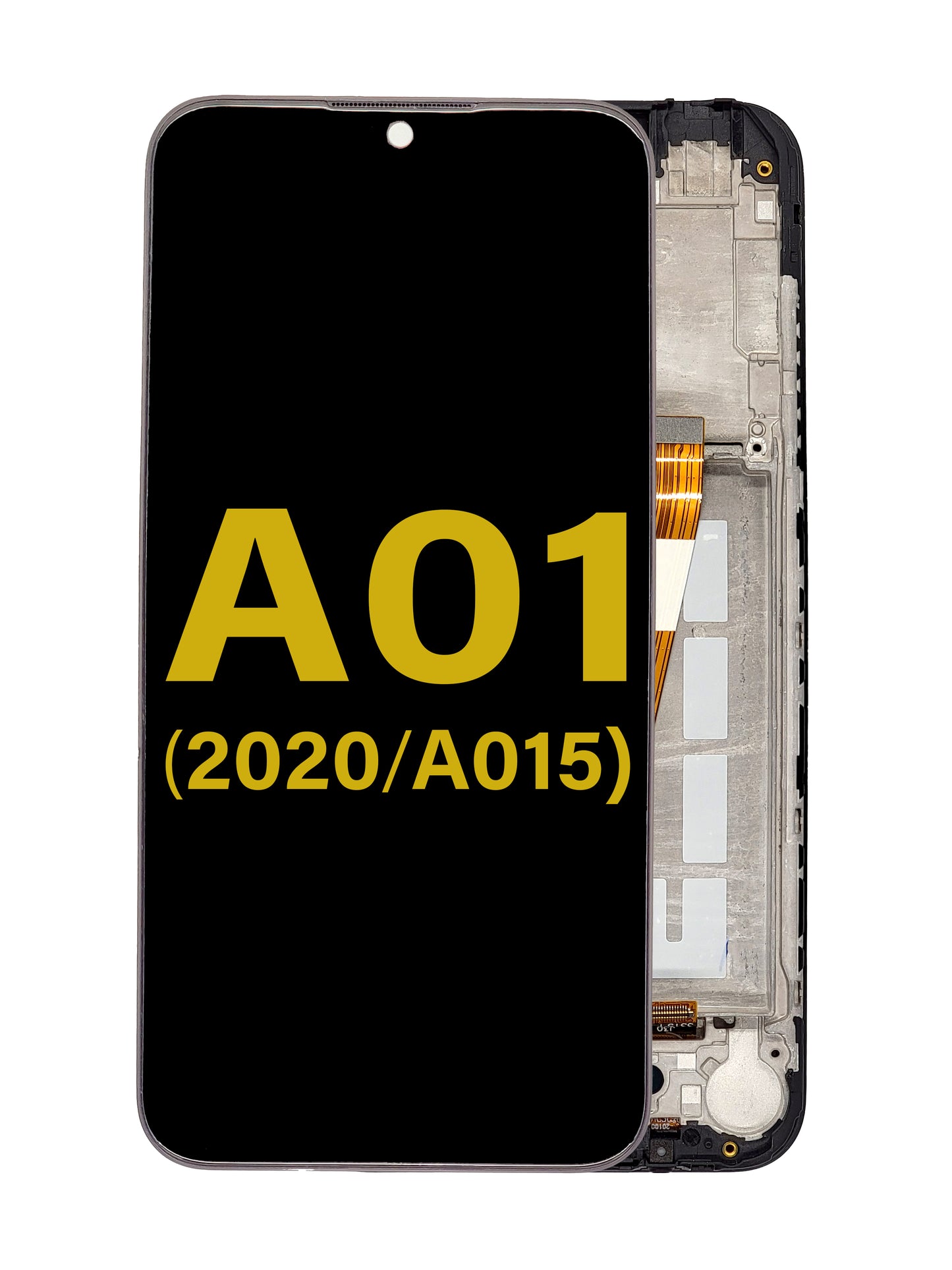 Samsung A01 2020 (A015A) Screen Assembly (With The Frame) (Refurbished) (Black)