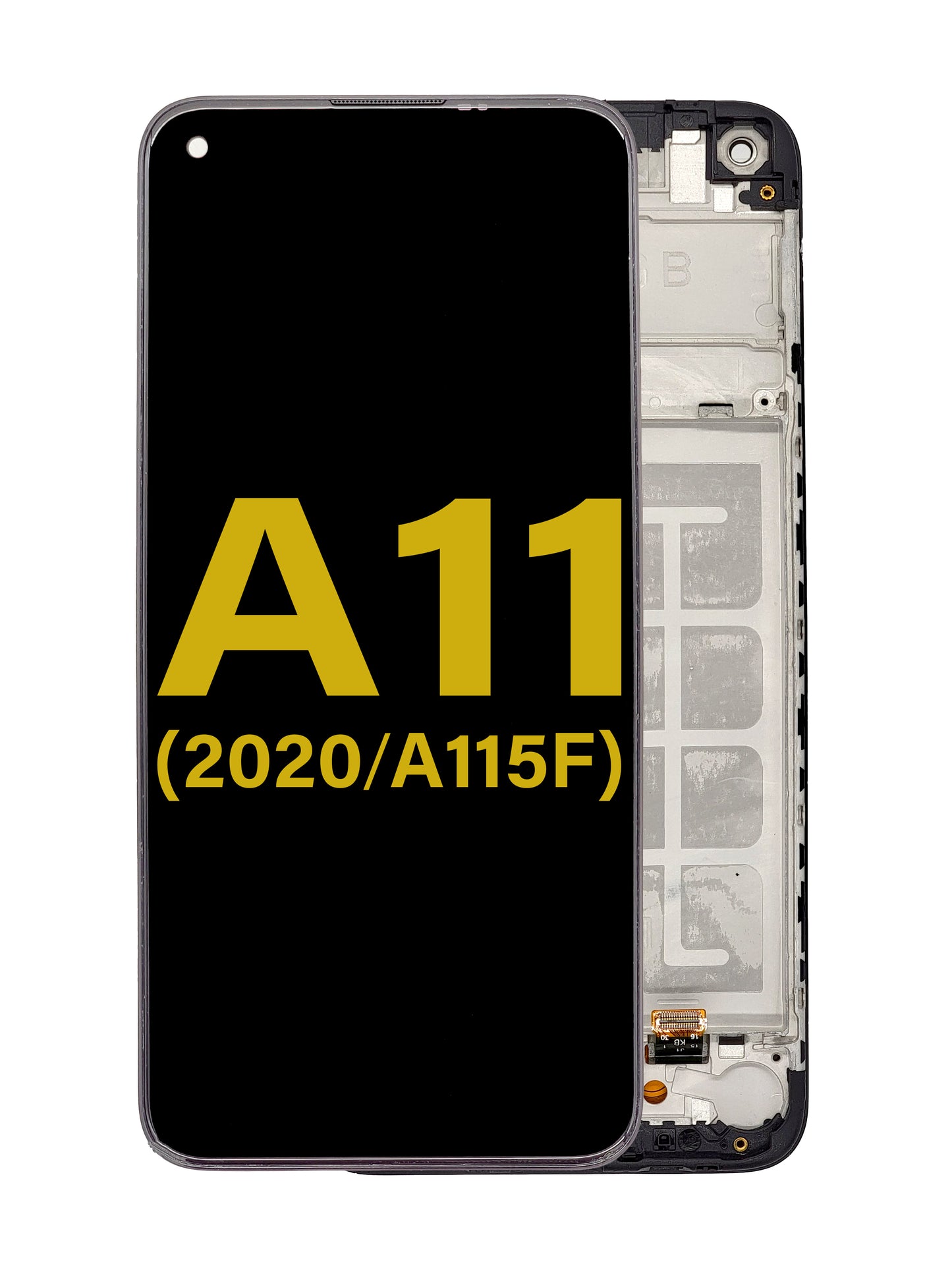 Samsung A11 2020 (A115F) F Version Screen Assembly (With The Frame) (Refurbished) (Black)