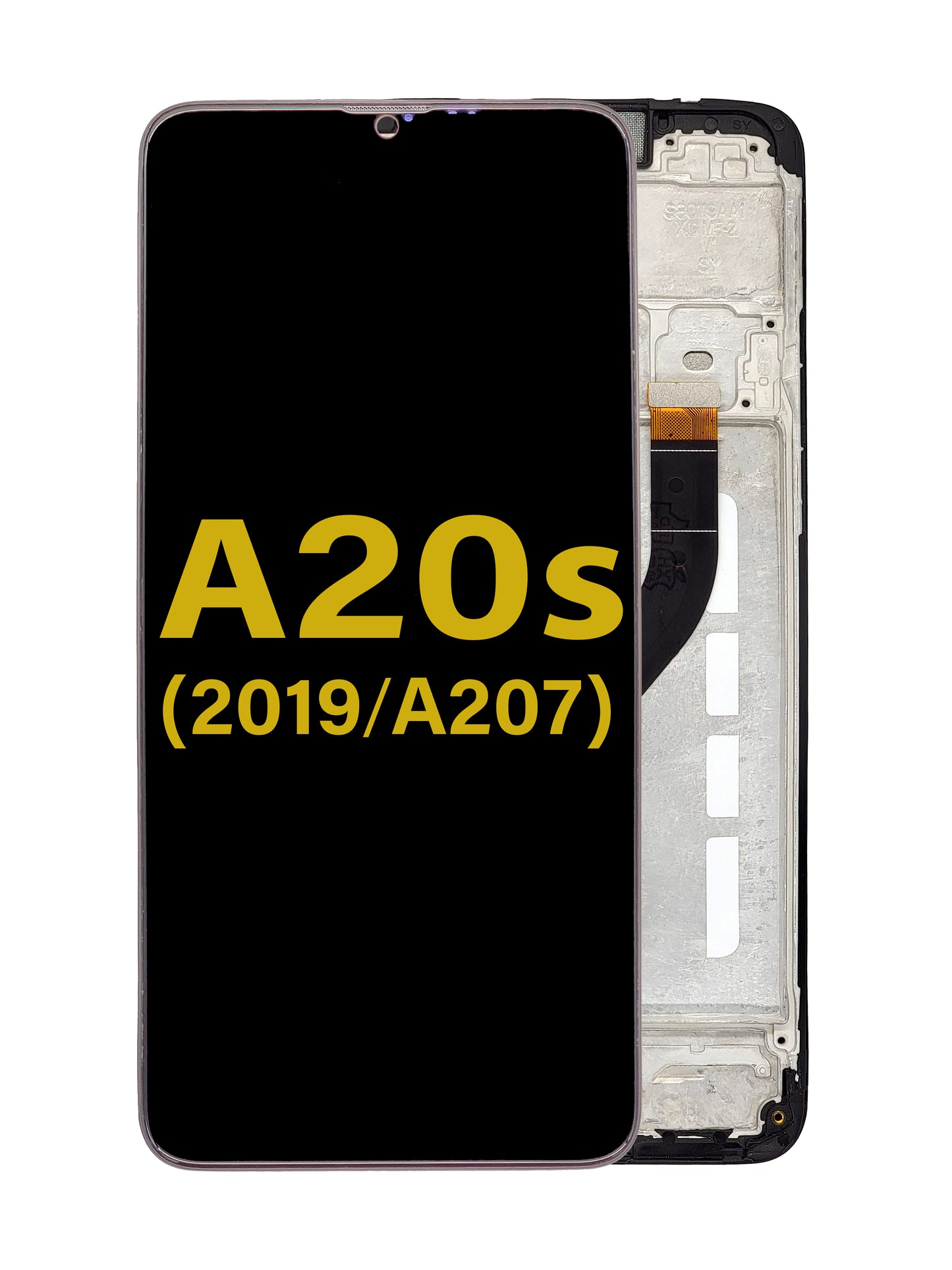 Samsung A20s 2019 (A207) Screen Assembly (With The Frame) (Service Pack) (Black)