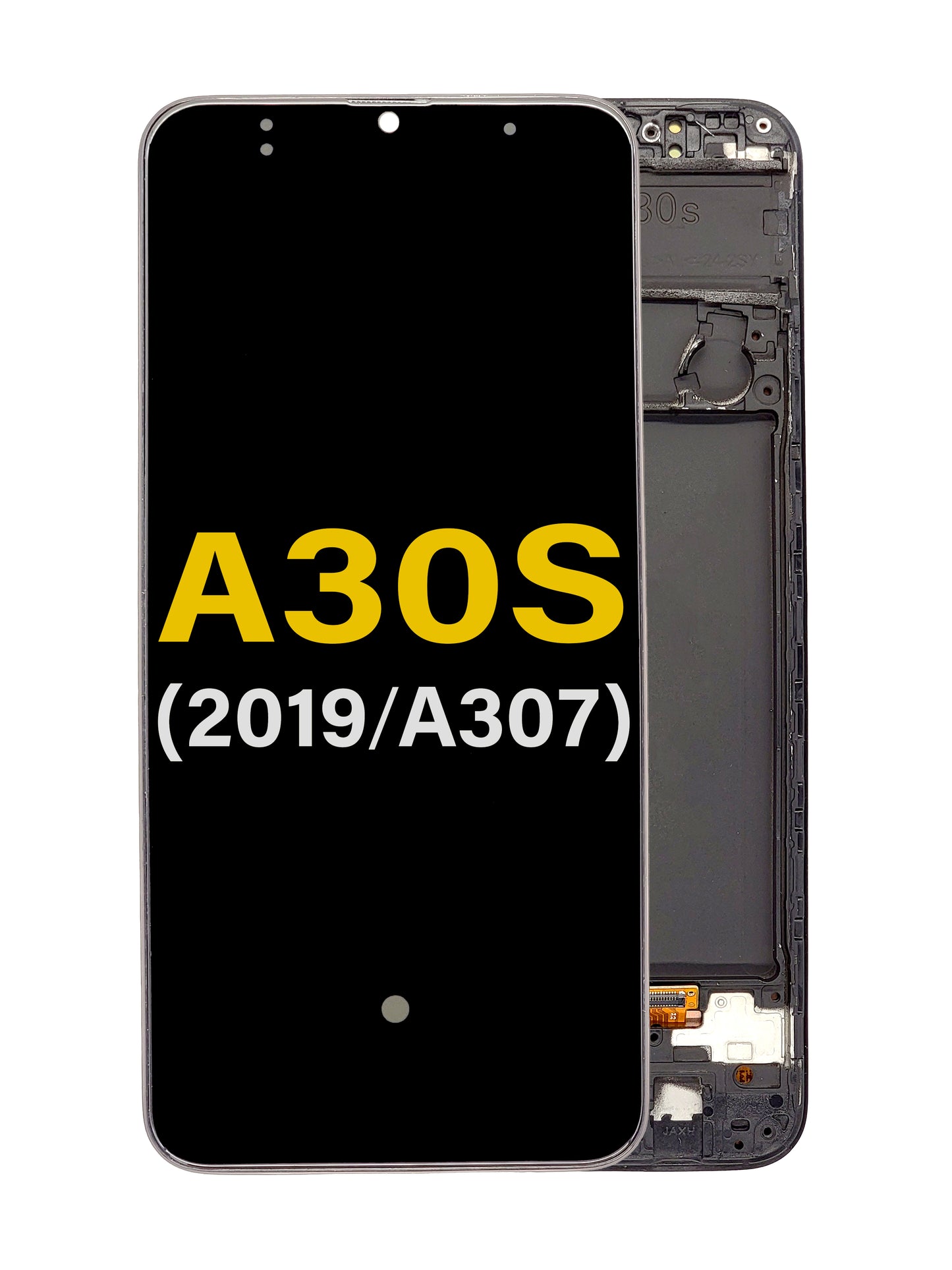 Samsung A30s 2019 (A307) Screen Assembly (With The Frame) (Refurbished) (Black)
