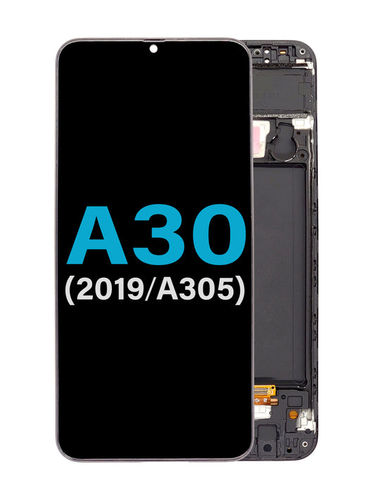 Samsung A30 2019 (A305) Screen Assembly (With The Frame) (Incell) (Black)