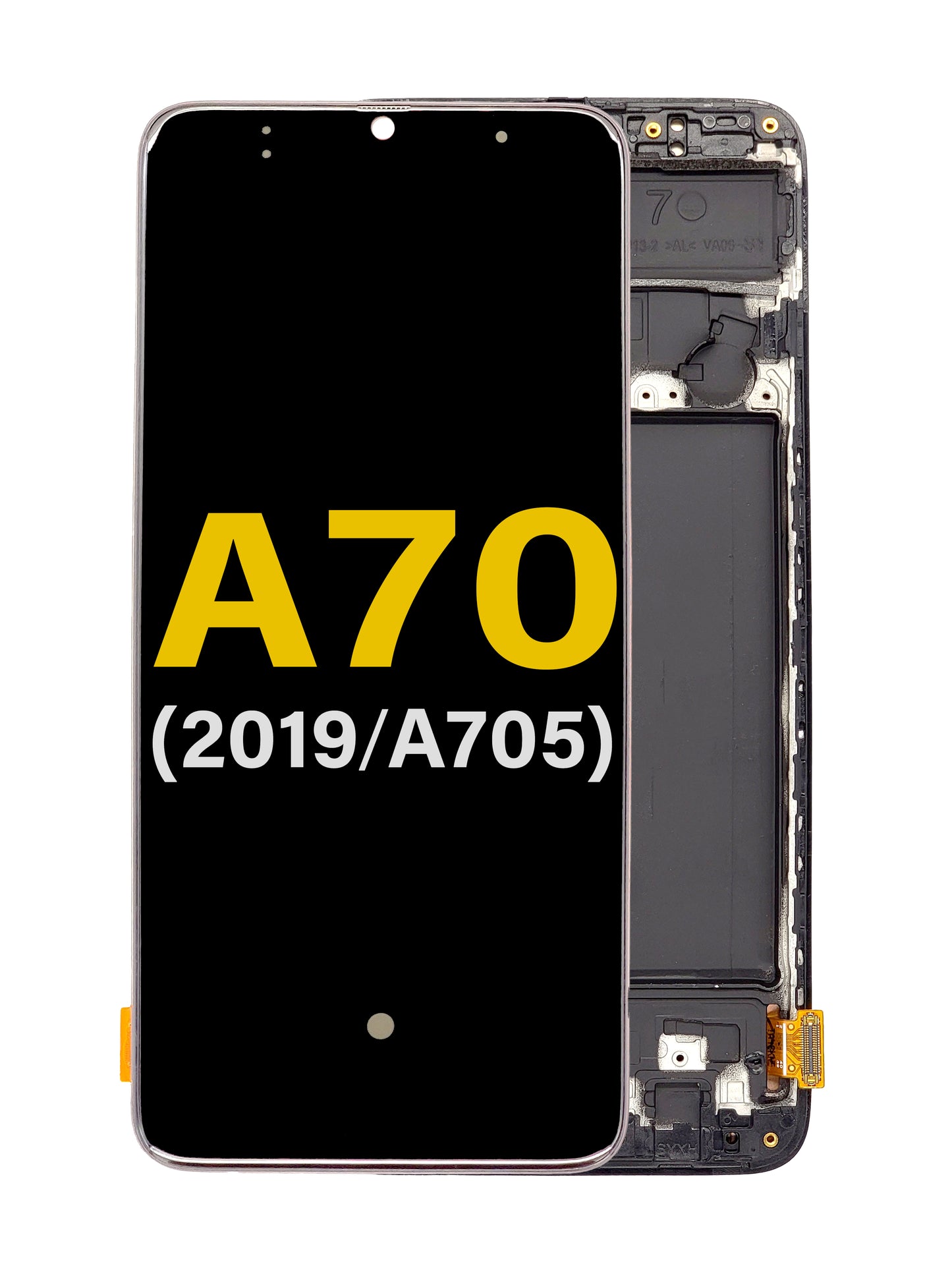 Samsung A70 2019 (A705) Screen Assembly (With The Frame) (Refurbished) (Black)