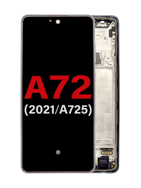 Samsung A72 2021 (A725) Screen Assembly (With The Frame) (OLED) (Black)