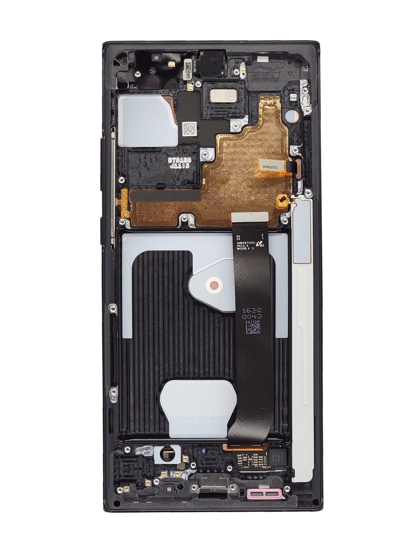 OLED Assembly with Frame for Galaxy Note 20 Ultra N985 / N986 (MYSTIC BLACK) (Service Pack)