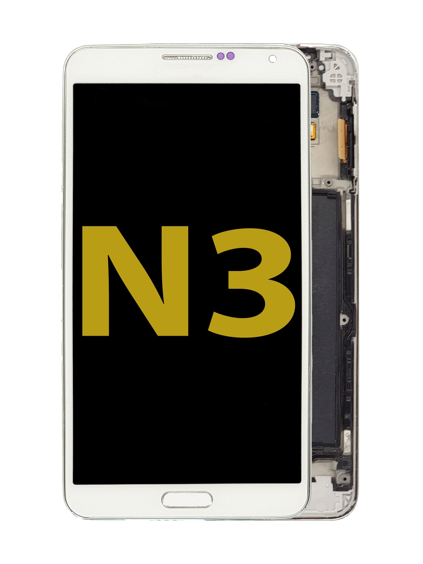 SGN Note 3 Screen Assembly (With The Frame) (Refurbished) (White)