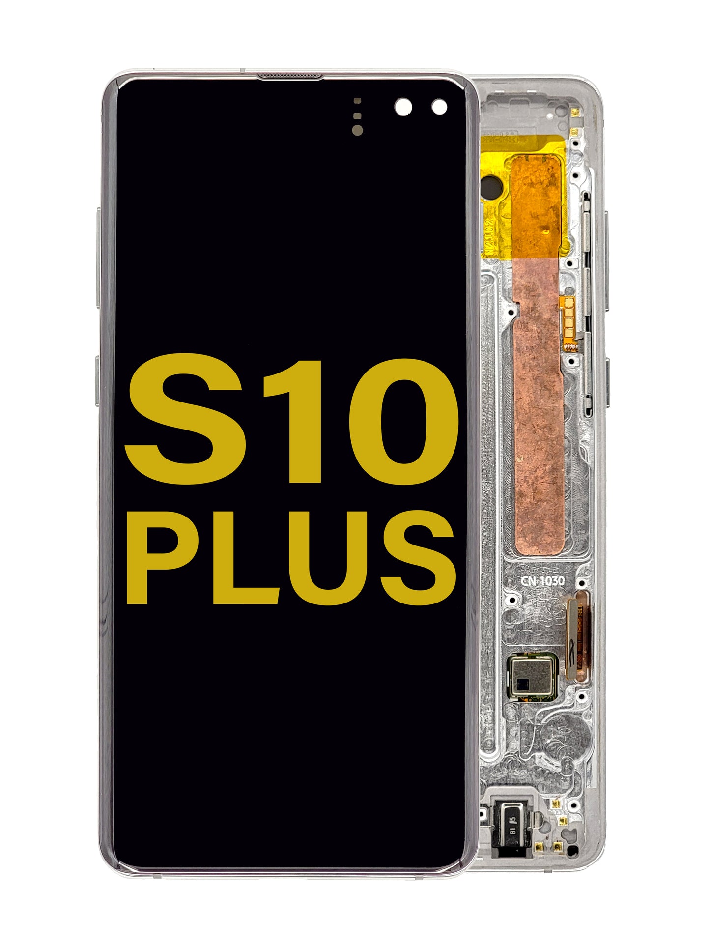 OLED Assembly with Frame for Galaxy S10 Plus (G975) (PRISM WHITE) (Premium)