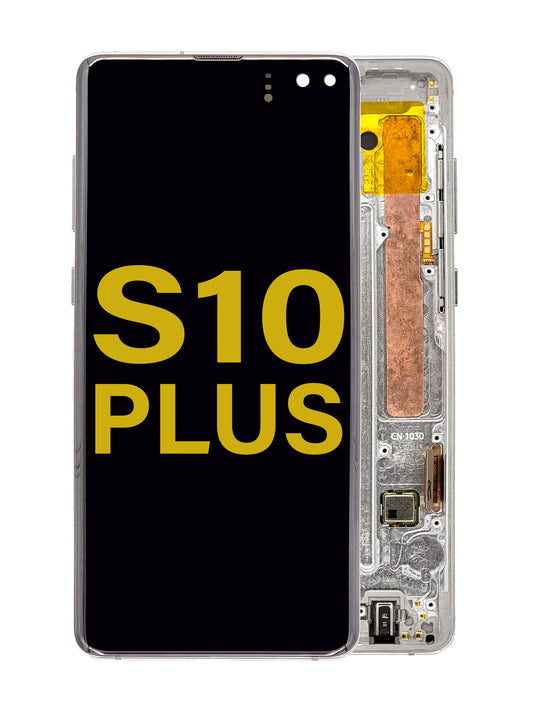 SGS S10 Plus Screen Assembly (With The Frame) (Refurbished) (Ceramic White)