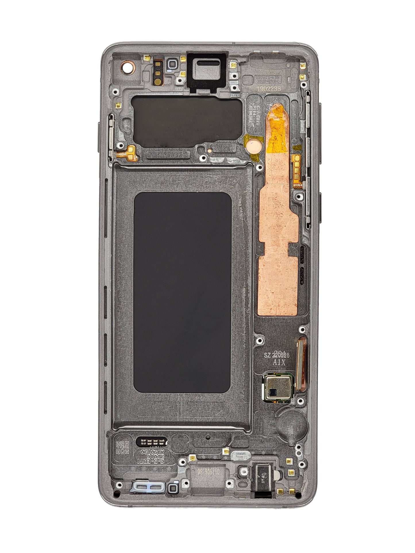 LCD Assembly with Frame for Galaxy S10 (G973) (without Fingerprint Sensor) (PRISM BLACK) (Aftermarket)