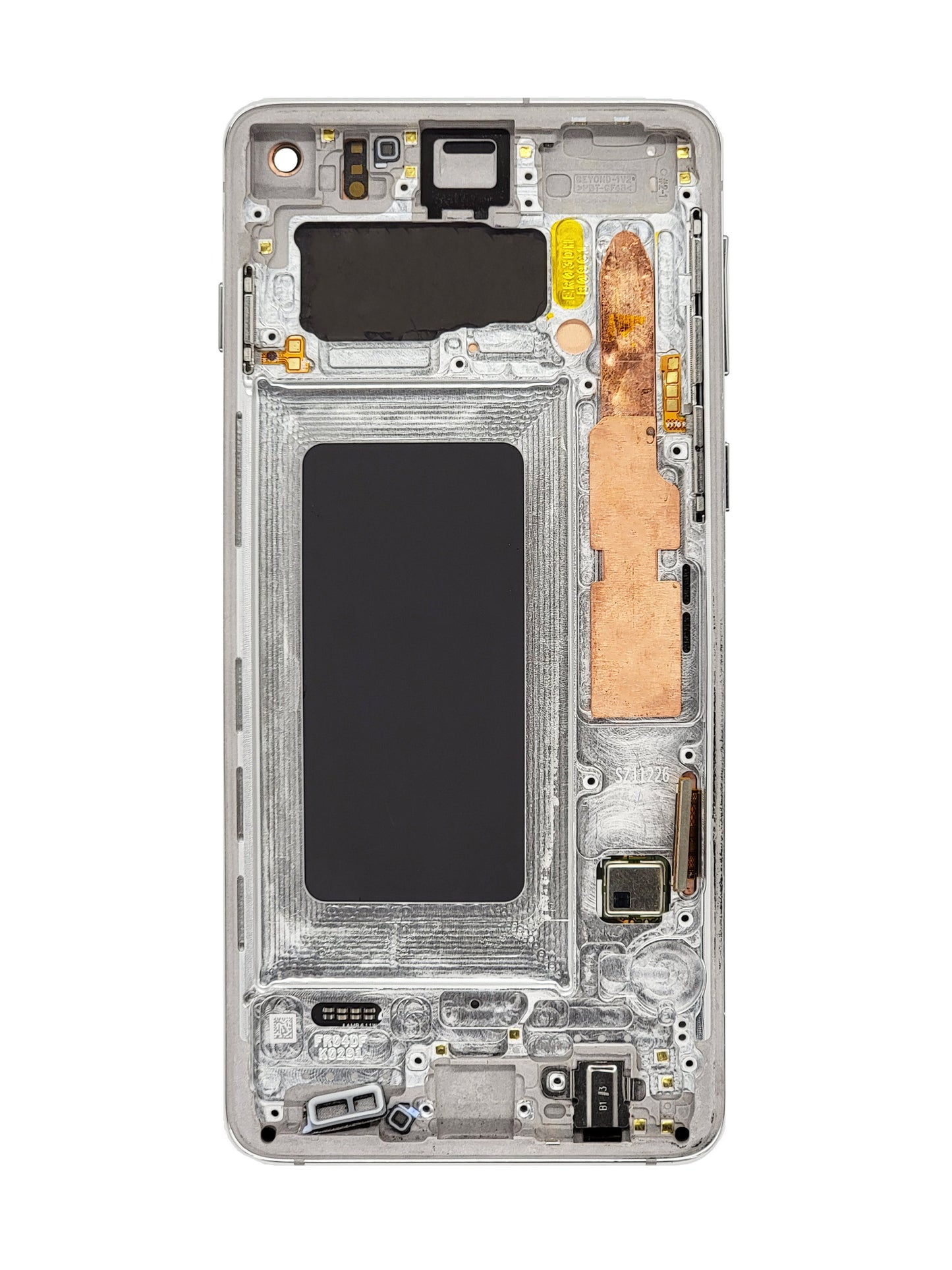 OLED Assembly with Frame for Galaxy S10 (G973) (PRISM WHITE) (Premium)