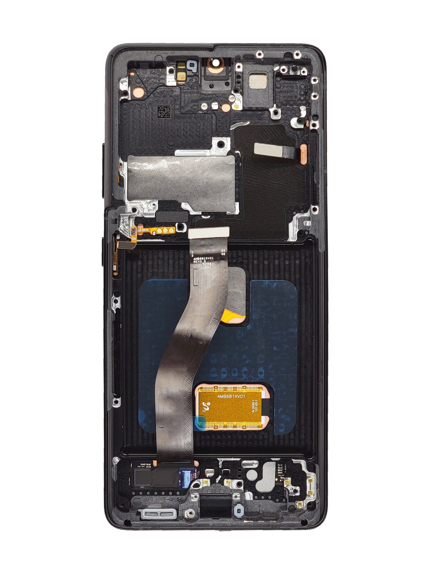 OLED Assembly with Frame for Galaxy S21 Ultra 5G (G998) (PHANTOM BLACK) (Premium)