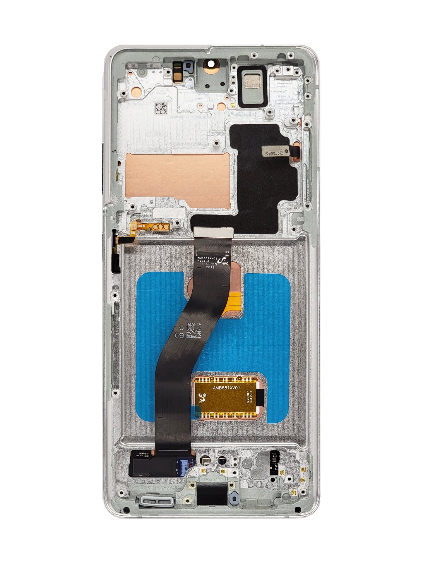 OLED Assembly with Frame for Galaxy S21 Ultra 5G (G998) (PHANTOM SILVER) (Premium)