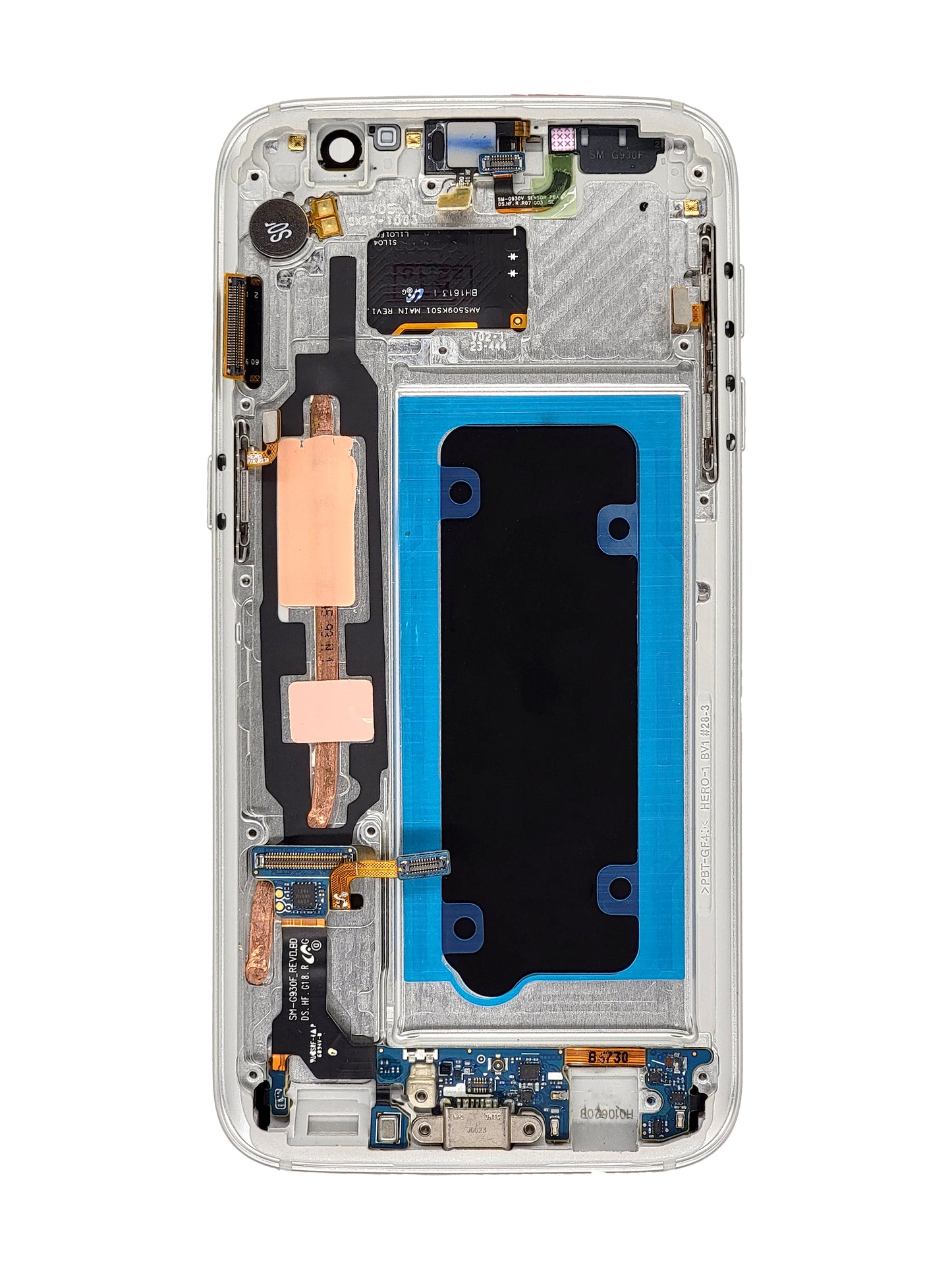 OLED Assembly with Frame for Galaxy S7 (G930) (SILVER TITANIUM) (Premium)