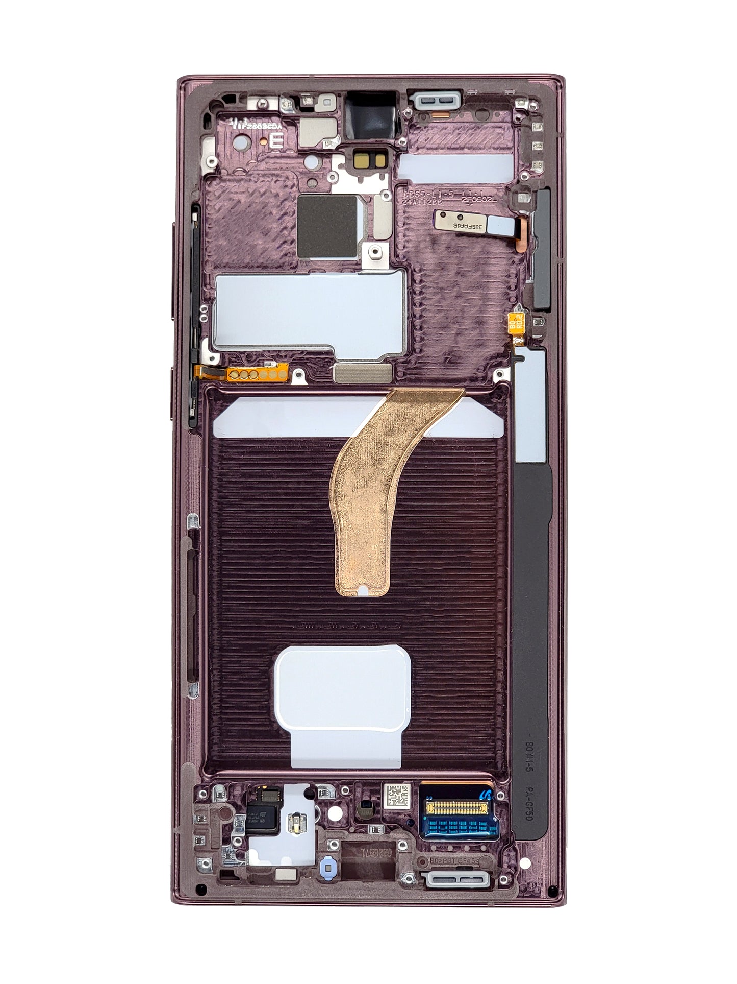 SGS S22 Ultra (5G) Screen Assembly (With The Frame) (Service Pack) (Burgundy / Bronze)