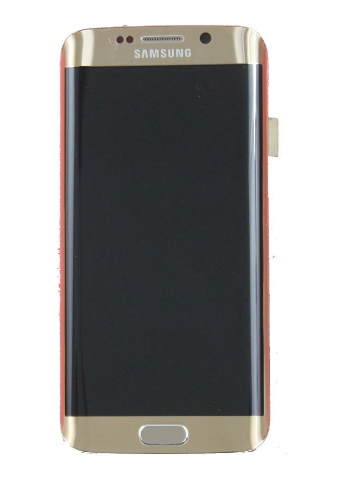 SGS S6 Edge Screen Assembly (With The Frame) (Refurbished) (Gold)