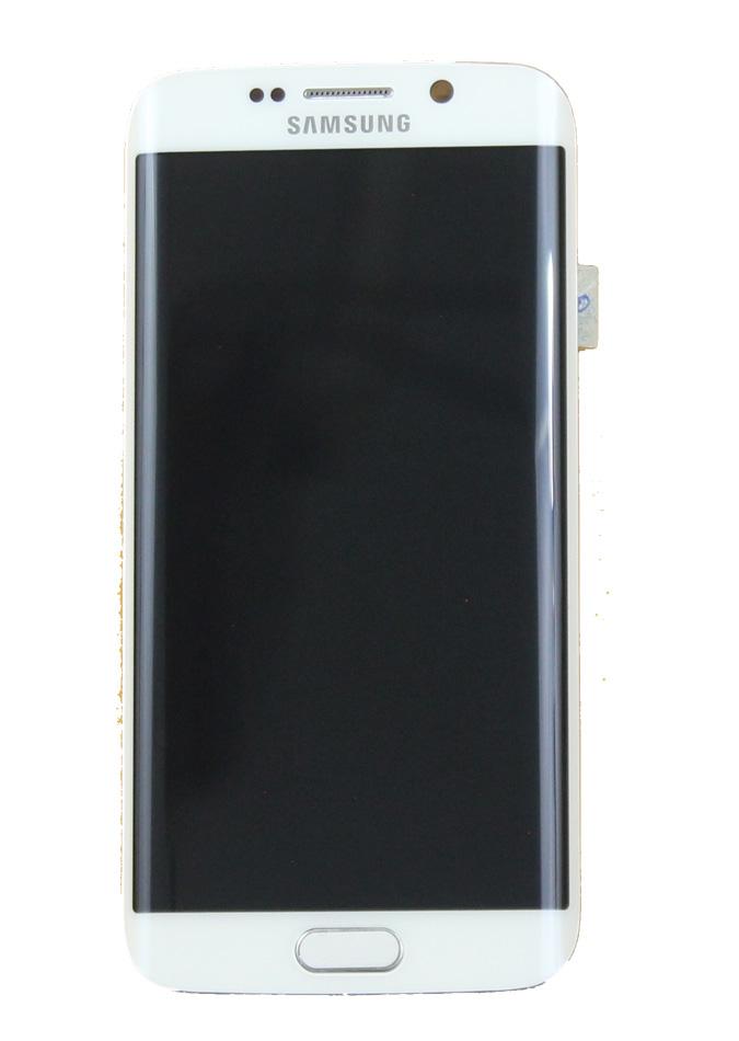 OLED Assembly with Frame for Galaxy S6 Edge (G925) (WHITE) (Premium)