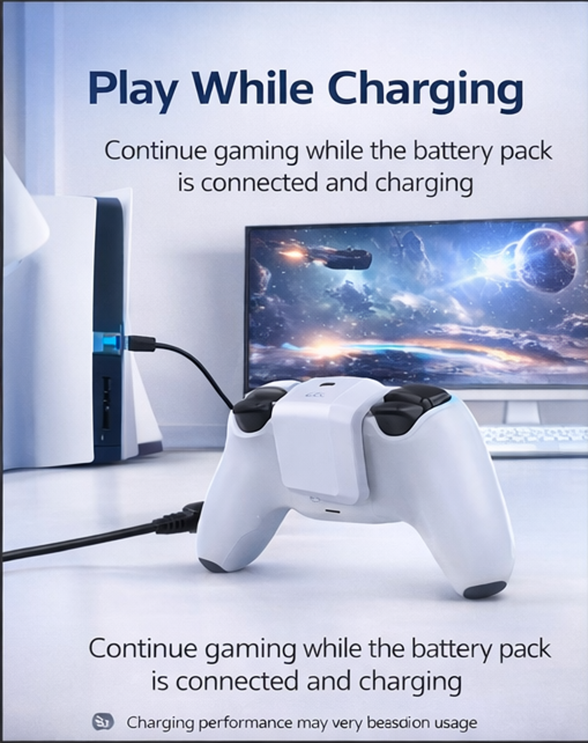 Replacement Battery for PlayStation 5 (Dual Sense) Wireless Controller (Only Ground Shipping)