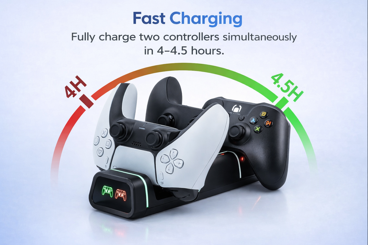 Dobe Controller Charging Dock for Xbox Elite 2 / Xbox Series S & X / Switch Pro / PlayStation 5 (Only Ground Shipping)