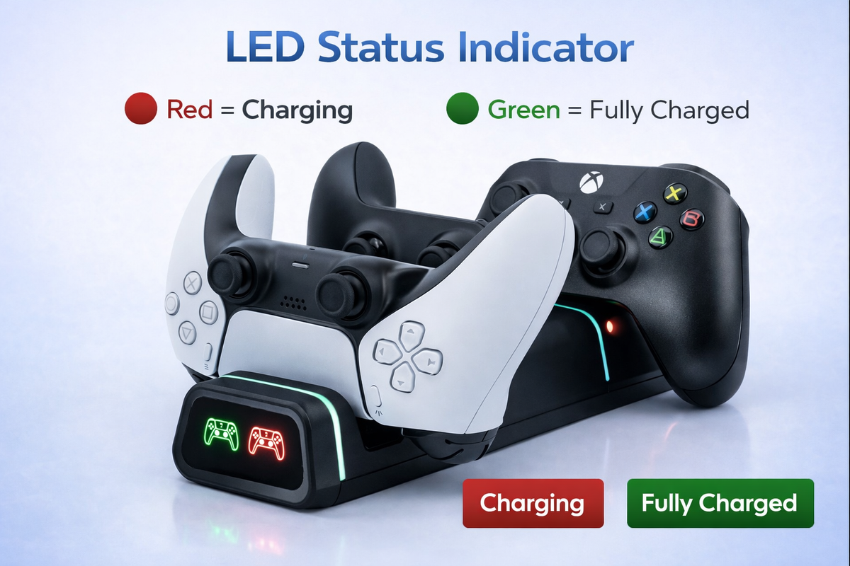 Dobe Controller Charging Dock for Xbox Elite 2 / Xbox Series S & X / Switch Pro / PlayStation 5 (Only Ground Shipping)