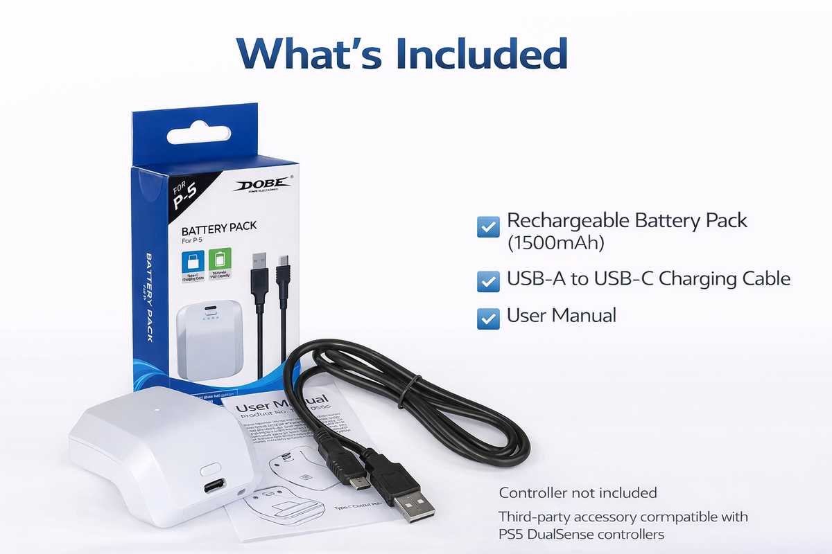 Replacement Battery for PlayStation 5 (Dual Sense) Wireless Controller (Only Ground Shipping)