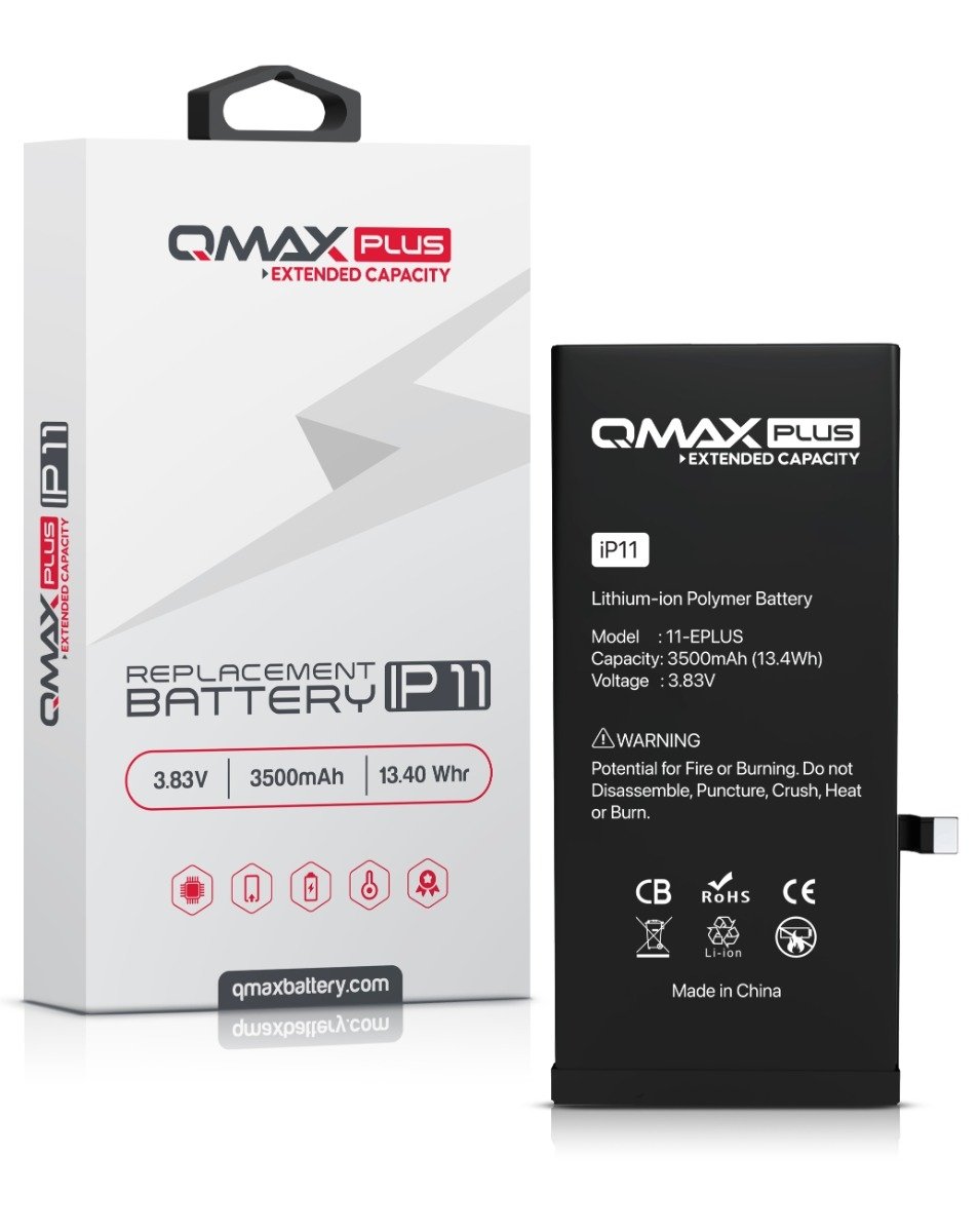 QMAX Plus Extended Capacity Replacement Battery for iPhone 11 (3500 mAH)