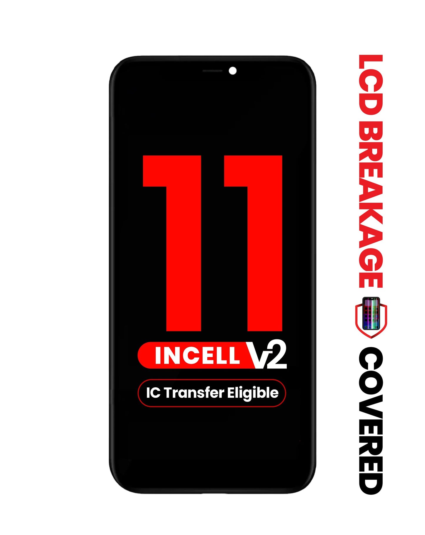 LCD Assembly with Steel Plate for iPhone 11 (Aftermarket Incell / QV7 / Version 2) (IC Transfer Eligible) (Exclusive LCD Breakage)