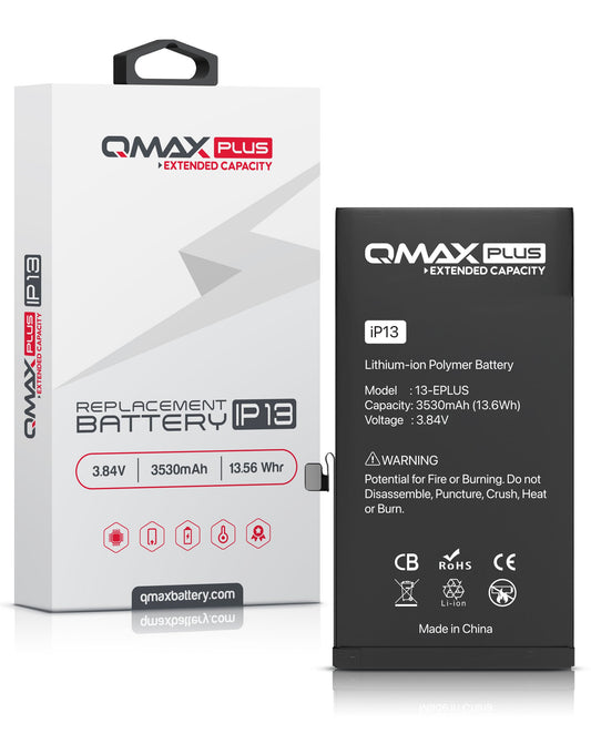 QMAX Plus iPhone 13 Extended Capacity Replacement Battery (3530 mAh)