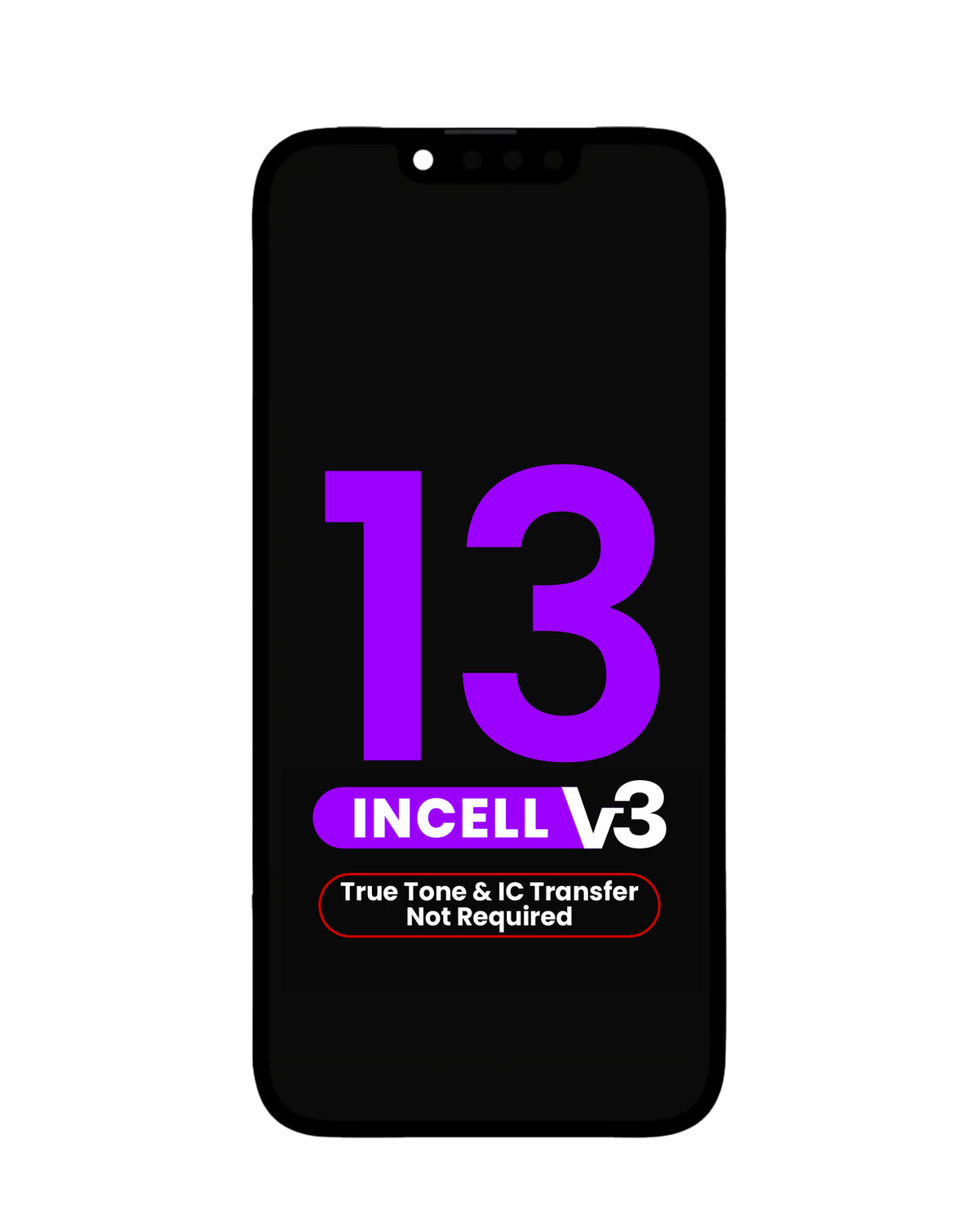 LCD Assembly for iPhone 13 (True Tone Programming and IC Transfer NOT REQUIRED) (Aftermarket Incell / QV7 V3)