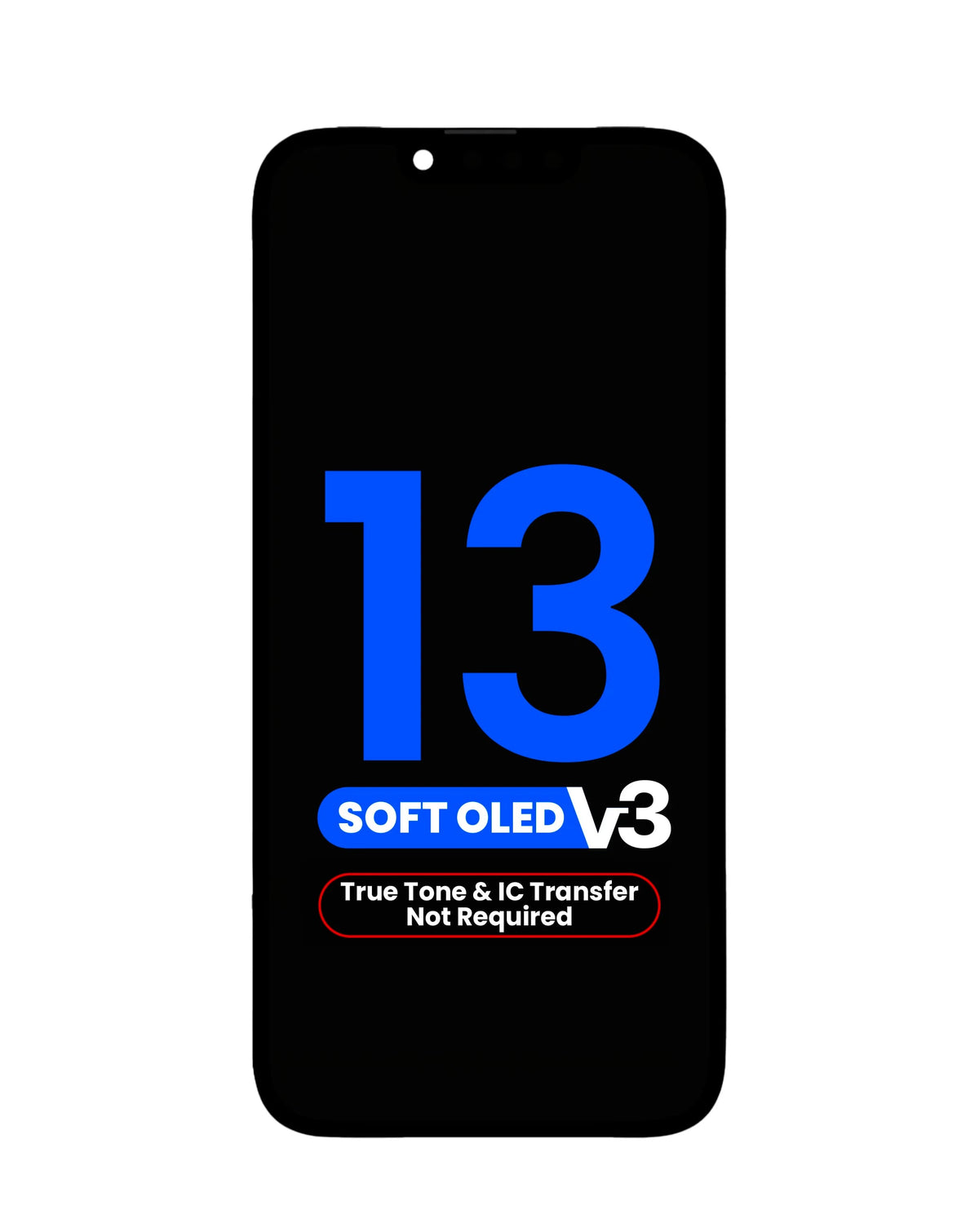 OLED Assembly for iPhone 13 (True Tone Programming and IC Transfer NOT REQUIRED) (Aftermarket QV8 V3 / Soft)