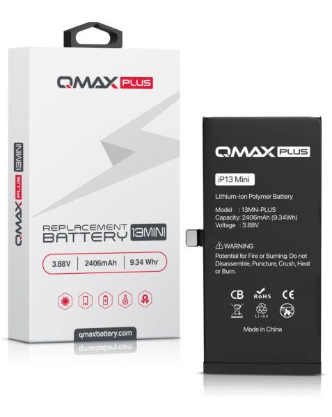 QMAX Plus iPhone 13 Mini Replacement Battery (2406 mAh)