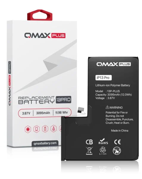 QMAX Plus iPhone 13 Pro Replacement Battery (3095 mAh)