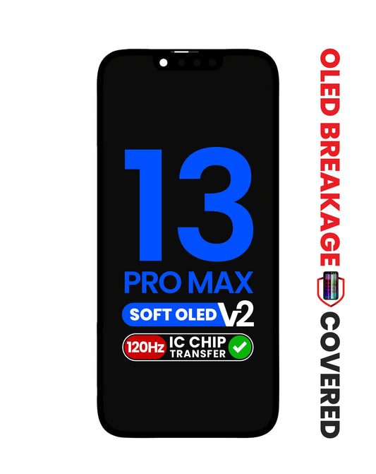 OLED Assembly for iPhone 13 Pro Max (Aftermarket QV8 / Soft / 120HZ) (IC Transfer Eligible) (Exclusive OLED Breakage Warranty)