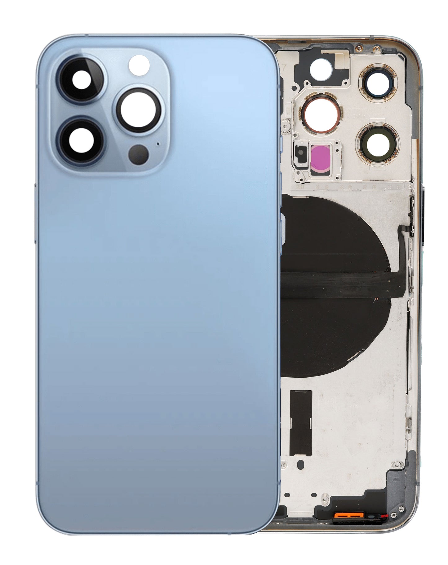 Back Housing Frame with Small Components Pre-Installed for iPhone 13 Pro (International) (SIERRA BLUE)