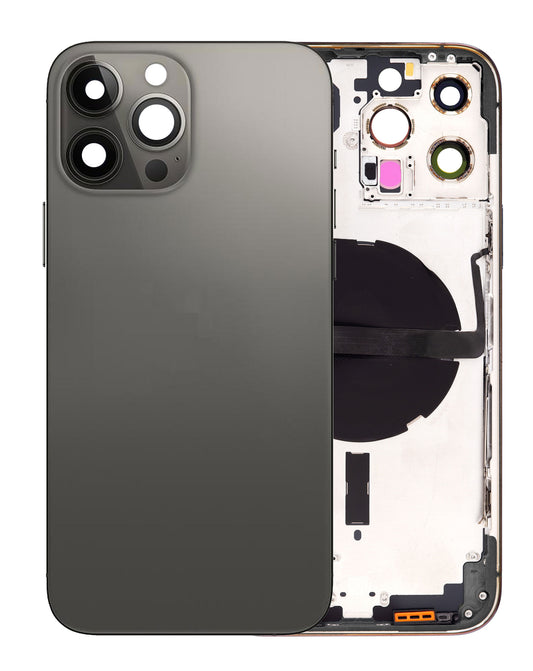 Back Housing Frame with Small Components Pre-Installed for iPhone 13 Pro Max (International) (BLACK)