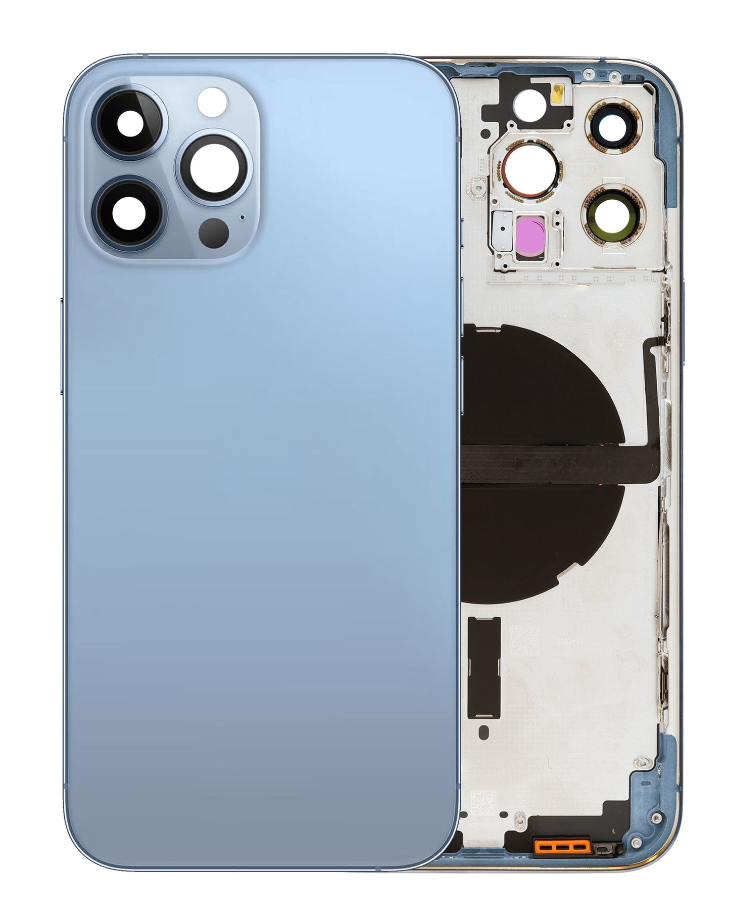Back Housing Frame with Small Components Pre-Installed for iPhone 13 Pro Max (International) (SIERRA BLUE)
