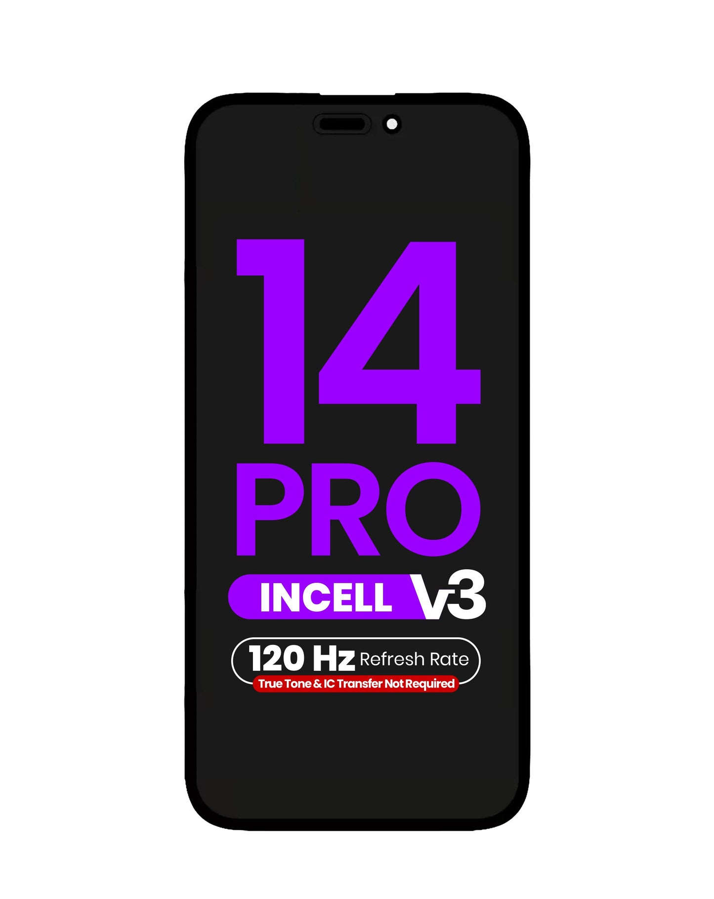 LCD Assembly for iPhone 14 Pro (True Tone Programming and IC Transfer NOT REQUIRED) (Aftermarket Incell / QV7 V3 / 120HZ)