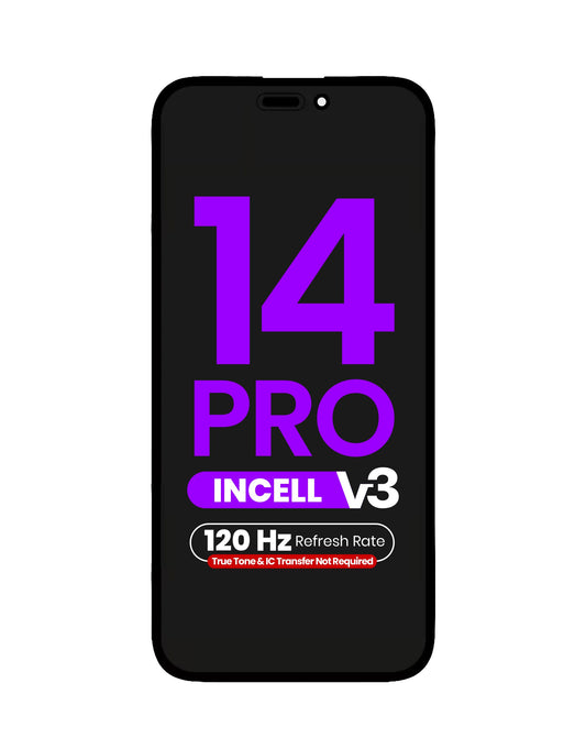 LCD Assembly for iPhone 14 Pro (True Tone Programming and IC Transfer NOT REQUIRED) (Aftermarket Incell / QV7 V3 / 120HZ)