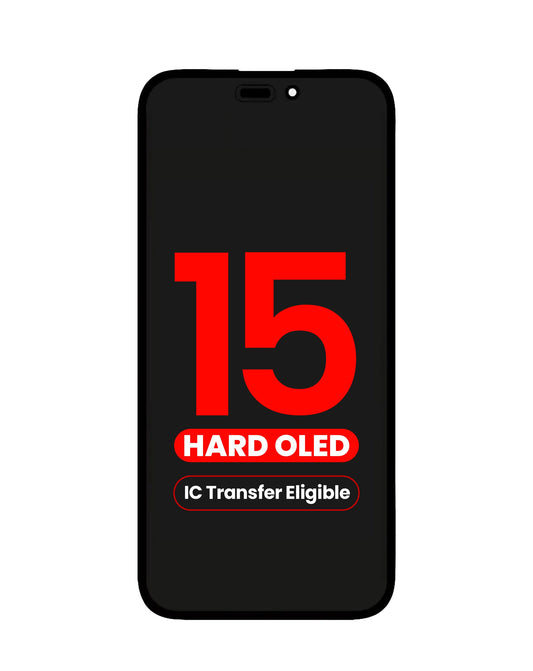 OLED Assembly for iPhone 15 (Aftermarket QV8 / Hard) (IC Transfer Eligible)