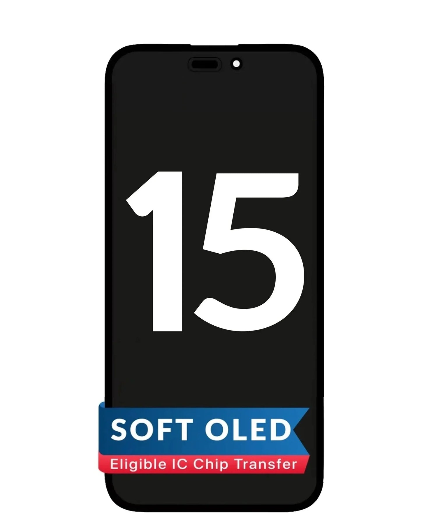 OLED Assembly for iPhone 15 (Aftermarket QV8 / Soft) (IC Transfer Eligible)