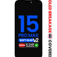 OLED Assembly for iPhone 15 Pro Max (Aftermarket QV8 / Soft / 120HZ) (IC Transfer Eligible) (Exclusive OLED Breakage Warranty)