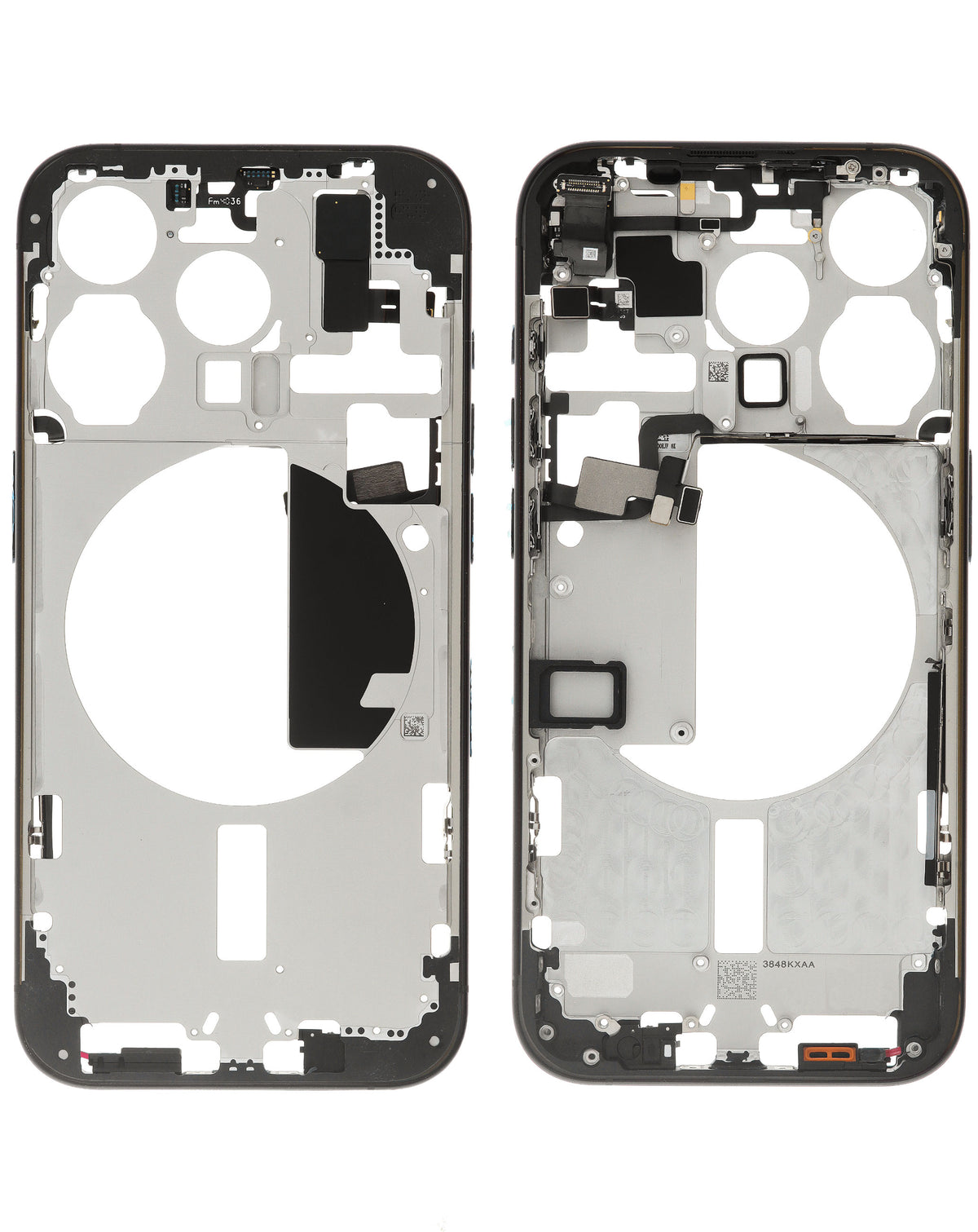 Middle Frame with Parts for iPhone 15 Pro (BLACK) (International Version) (OEM Pull A Grade)