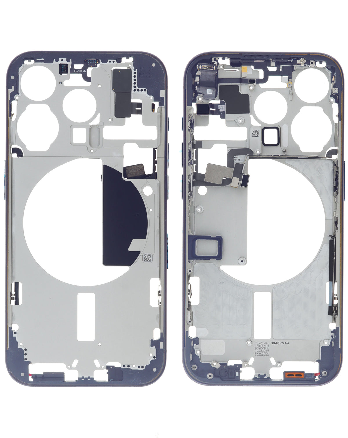 Middle Frame with Parts for iPhone 15 Pro (BLUE) (International Version) (OEM Pull A Grade)
