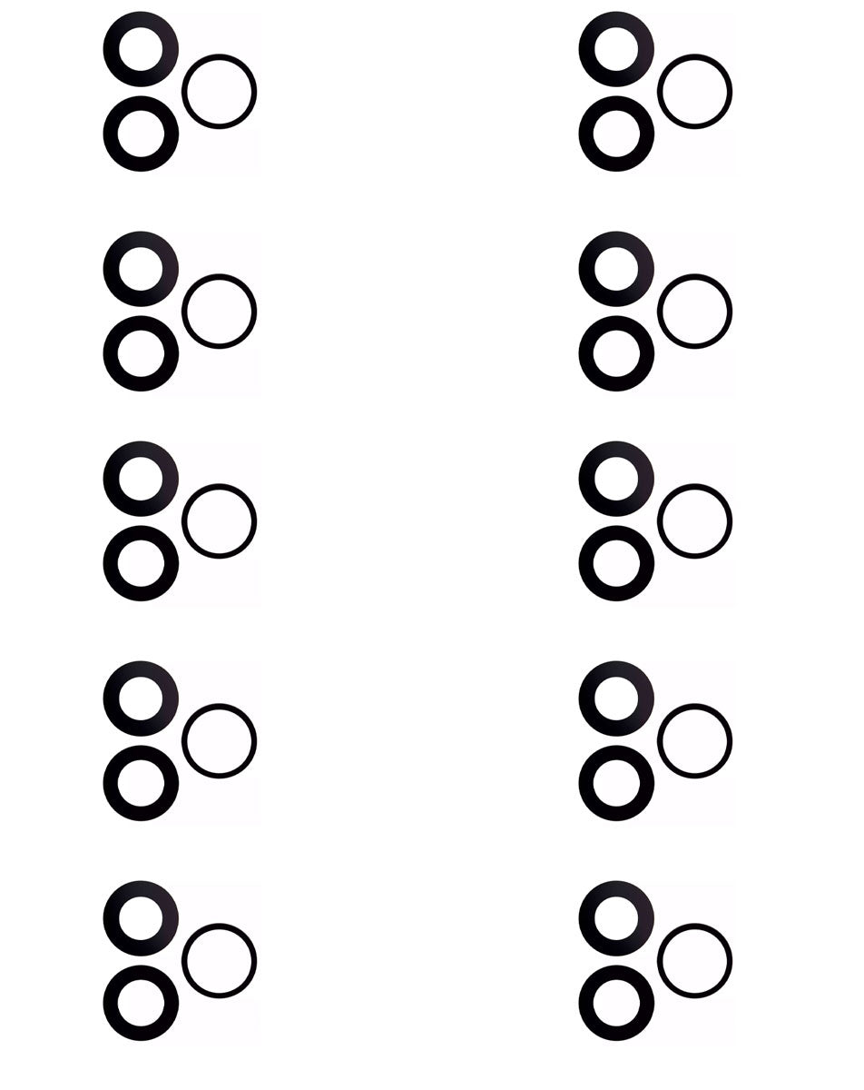 Back Camera Lens for iPhone 15 Pro Max (3 Piece Set) (Pack of 10) (Aftermarket)