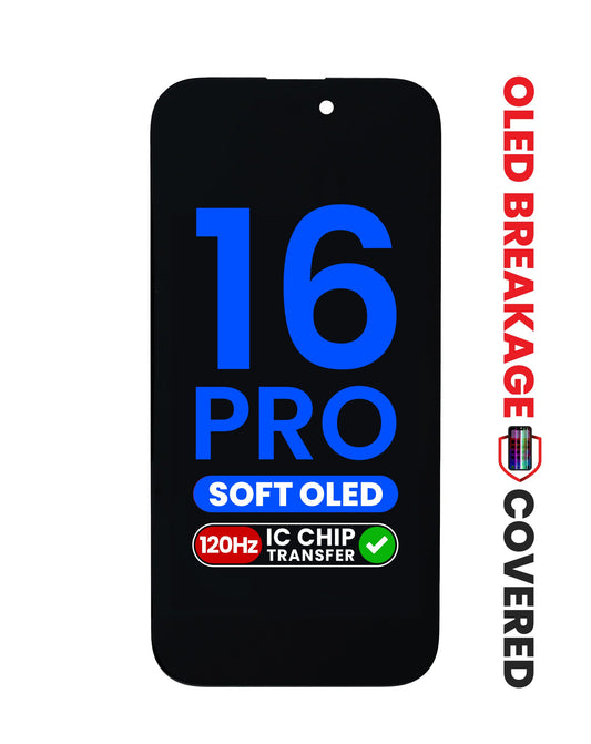 OLED Assembly for iPhone 16 Pro (Aftermarket QV8 / Soft /120HZ) (IC Transfer Eligible)
