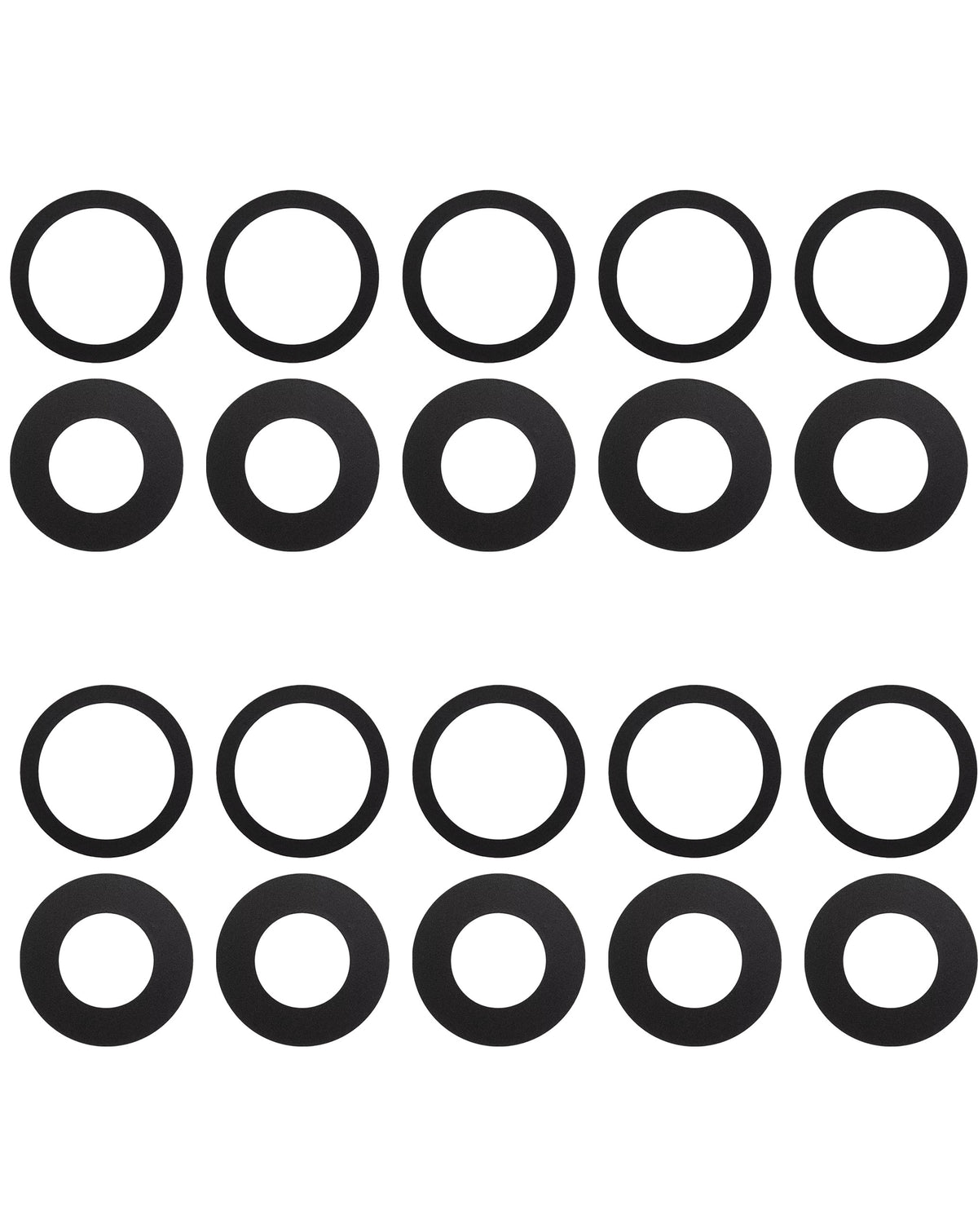 Back Camera Lens with Adhesive for iPhone 16 / 16 Plus (2 Piece Set) (10 Pack) (Premium)